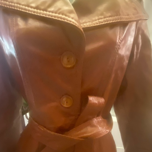 70s Vintage Prices of Oakland Genuine Leather Trench Coat - Picture 5 of 15